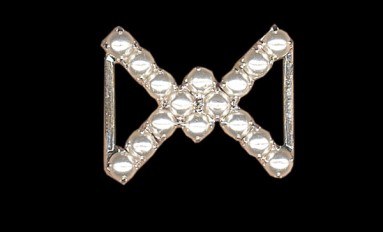 BUCKLE WITH PEARLS WHITE