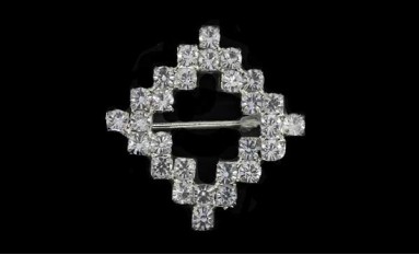 DECORATIVE BUCKLE WITH CRYSTAL STRASS