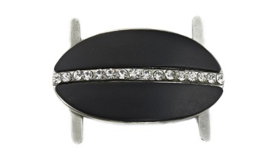 DECORATIVE NAILHEADS SILVER STRASS WITH BLACK