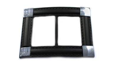 BUCKLE BLACK WITH SILVER DULL