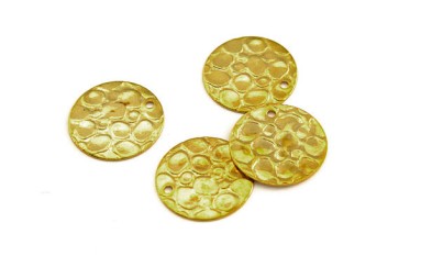 GOLD COIN METAL DECORATIVE WITH HOLE