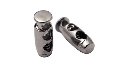 STOPPER BARREL METAL DOUBLE FOR CORD