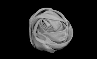 FLOWER FROM SATIN WITH PIN