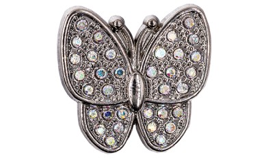 BUTTON METAL BUTTERFLY WITH SHANK - FOOT WITH STRA