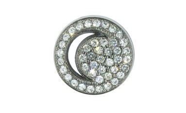 BUTTON METAL WITH SHANK - FOOT WITH STRASS