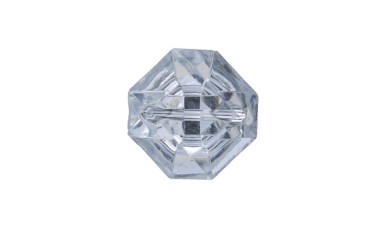 BUTTON STRASS SQUARE WHITE WITH SHANK - FOOT