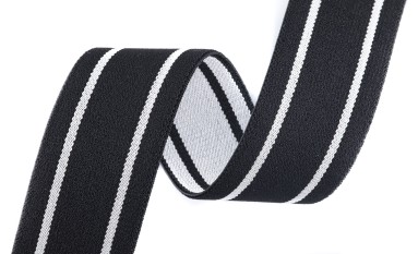 ELASTIC WITH SILVER STRIPES
