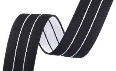 ELASTIC WITH SILVER STRIPES