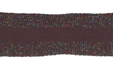 TAPE KNIT WITH COLORED METAL YARN