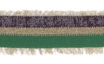 TAPE KNIT WITH FRINGE AND METAL YARN