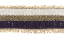 TAPE KNIT WITH FRINGE AND GOLD METAL YARN