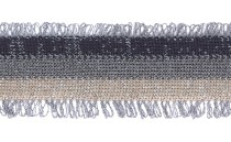 TAPE KNIT WITH FRINGE AND SILVER METAL YARN