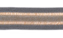 TAPE KNIT WITH NET AND SILVER METAL YARN