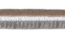 TAPE KNIT WITH NET AND SILVER METAL YARN