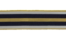 RIBBON MULTI STRIPES COLORED  WITH METAL YARN