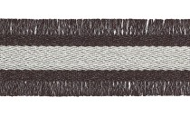 TAPE STRIPED WITH FRINGE AND METAL YARN
