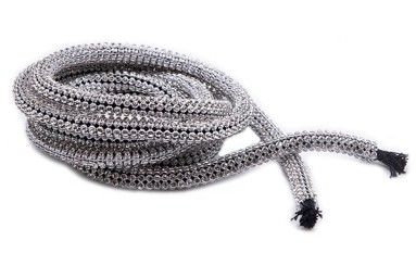 CORD 120 CM. WITH ΕΞΙ LINES STRASS TO BLACK BASE