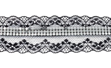 LACE NYLON  WITH METAL PARTS SILVER