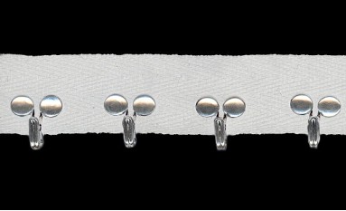 RIBBON TWILL TAPE WITH SILVER HOOK LOOP
