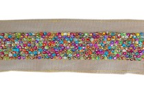TAPE TULLE EMBROIDERY BEADS SEQUIN