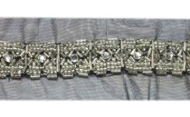 TAPE ORGANZA WITH BEADS AND STRASS