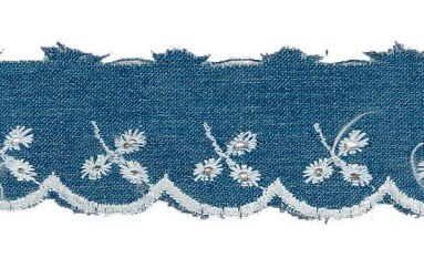 LACE EMBROIDERY COTTON LACE JEAN