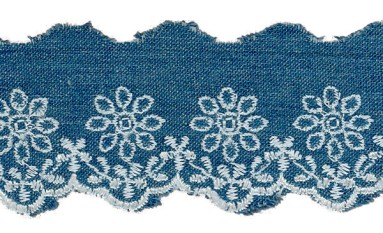 LACE EMBROIDERY COTTON LACE JEAN