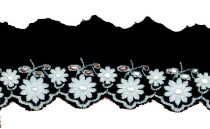 LACE WITH EMBROIDERY TO COTTON BLACK