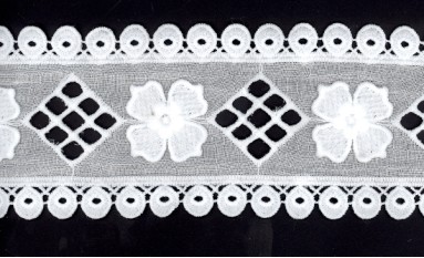 LACE EMBROIDERY COTTON LACE 3D WITH FLOWERS