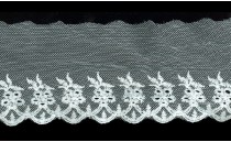LACE TULLE EMBROIDERY WITH COTTON