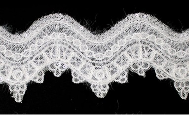 LACE TULLE EMBROIDERY WITH SEQUIN