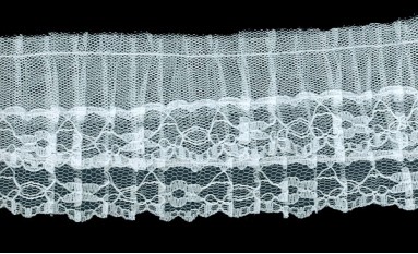 LACE NYLON PLEAT DOUBLE TO TULLE