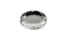 STONE SEWING OVAL FLAT WHITE CRYSTAL