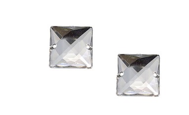 STONE SEWING SQUARE ANGLES WHITE CRYSTAL