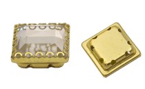 SQUARE SETTING FLOWER GOLD PRESSED