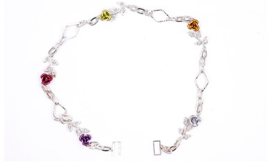 CONSTRUCTION CHAIN WITH STRASS FLOWER