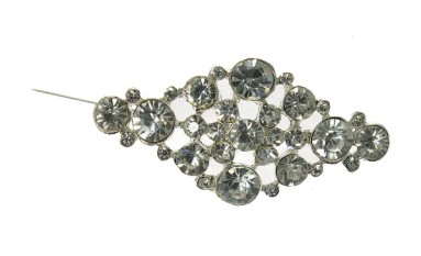 PIN DECORATIVE SILVER WITH STRASS
