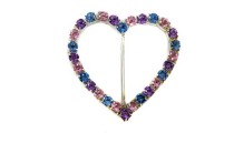BUCKLE HEART WITH STRASS MULTI COLOR
