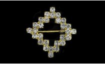 DECORATIVE BUCKLE WITH CRYSTAL STRASS