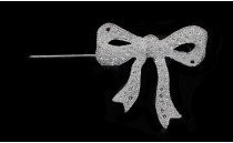 PIN SILVER BOW STRASS