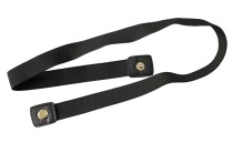BELT ELASTIC WITH LEATHER  CLASP GOLD SNAP BUTTON