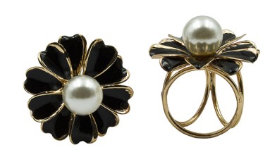 RING FOR ΦΟΥΛΑΡΙ METAL WITH PEARL