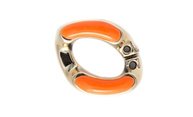 RING CHAIN WITH HOLES WITH ENAMEL