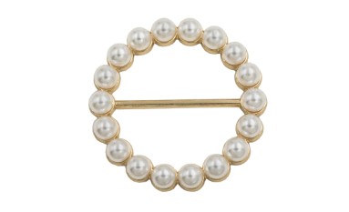 BUCKLE METAL WITH PEARLS