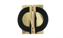 CLASP METAL GOLD WITH BLACK PLASTIC