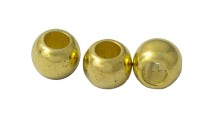 BEADS  GOLD WITH BIG HOLE