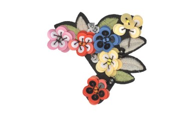 MOTIF FLOWER EMBROIDERY WITH SEQUIN
