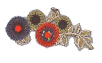 MOTIF EMBROIDERY FLOWER WITH TULLE