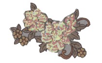 MOTIF FLOWER EMBROIDERY WITH SEQUIN