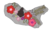 MOTIF TULLE EMBROIDERY WITH FLOWERS
